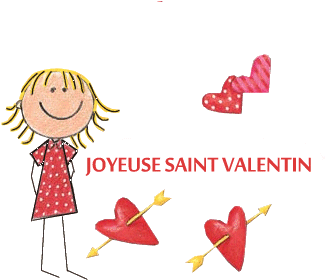 Gif animé joyeuse Saint Valentin fille